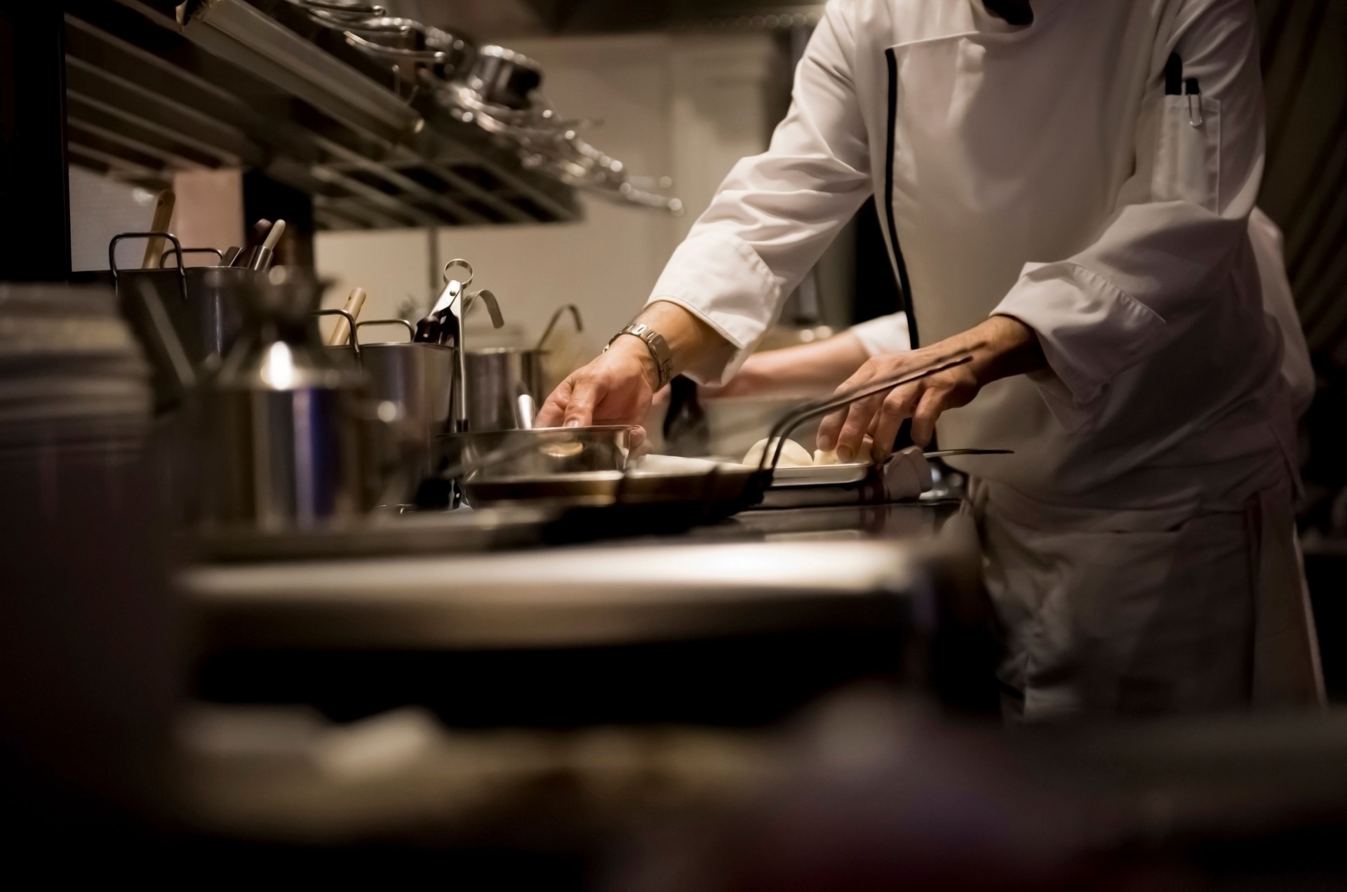 Chef is cooking food